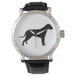 Hunde-Silhouette Armbanduhr