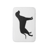 Hunde-Silhouette Badematte (Vorderseite Vertikal)