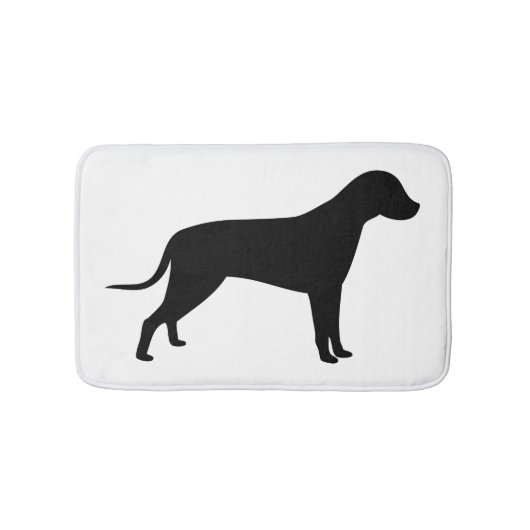 Hunde-Silhouette Badematte (Vorderseite)