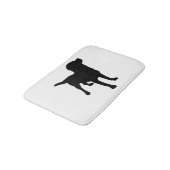 Hunde-Silhouette Badematte (Schrägansicht)