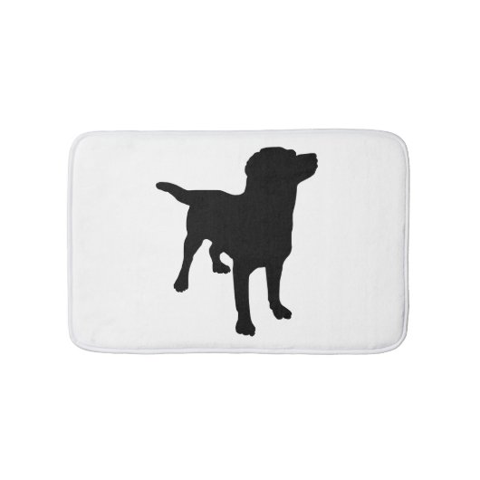 Hunde-Silhouette Badematte (Vorderseite)