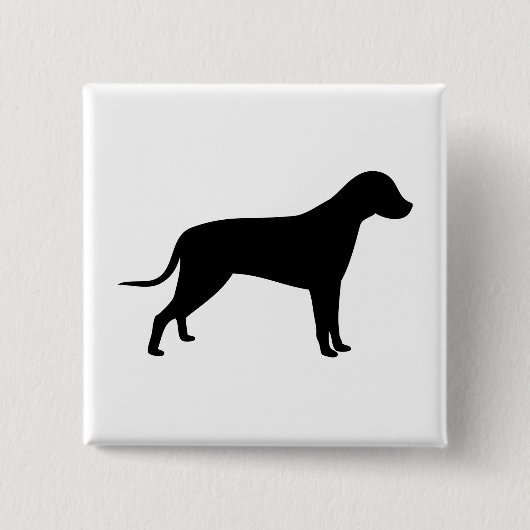 Hunde-Silhouette Button (Vorderseite)