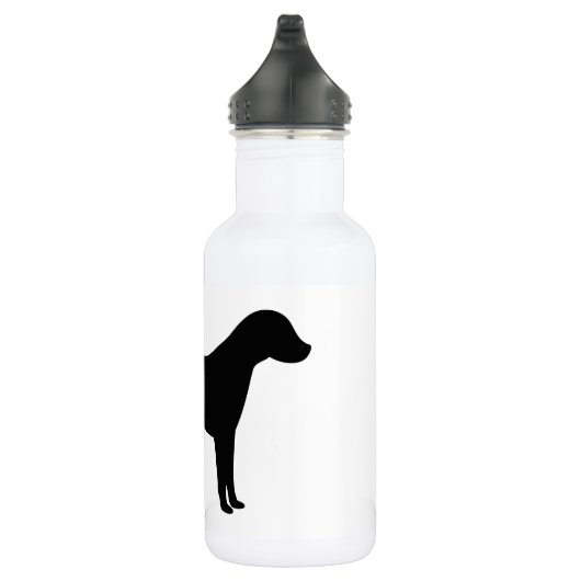 Hunde-Silhouette Edelstahlflasche (Rechts)