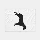 Hunde-Silhouette Fleecedecke (Vorderseite (Horizontal))