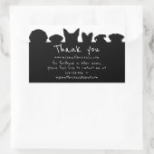 Hunde Silhouette Groomer Danke Rechteckiger Aufkleber (Tasche)