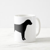 Hunde-Silhouette Kaffeetasse (VorderseiteRechts)