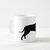 Hunde-Silhouette Kaffeetasse (Vorderseite Links)