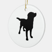Hunde-Silhouette Keramik Ornament (Links)