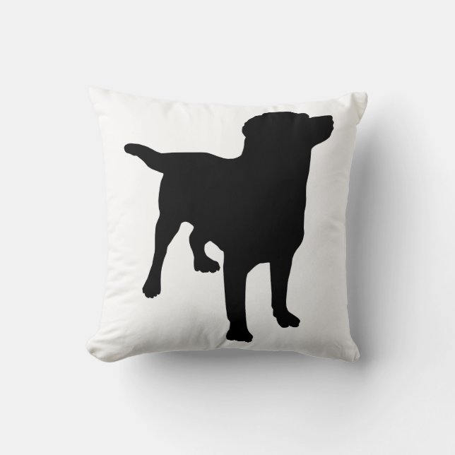 Hunde-Silhouette Kissen (Vorderseite)