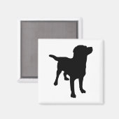 Hunde-Silhouette Magnet (Vorderseite/Rückseite)