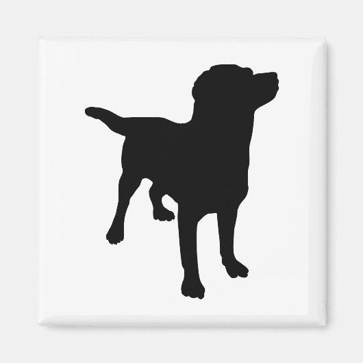 Hunde-Silhouette Magnet (Vorne)