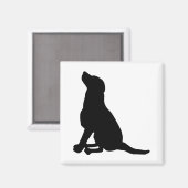 Hunde-Silhouette Magnet (Vorderseite/Rückseite)
