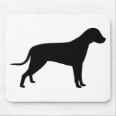 Hunde-Silhouette Mousepad (Vorne)