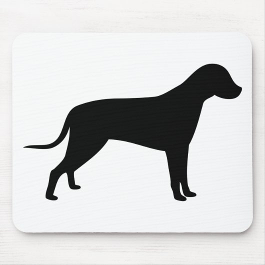 Hunde-Silhouette Mousepad (Vorne)