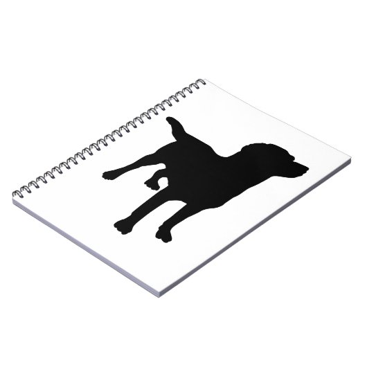 Hunde-Silhouette Notizblock (Linke Seite)