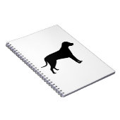 Hunde-Silhouette Notizblock (Rechte Seite)