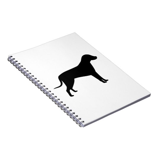 Hunde-Silhouette Notizblock (Rechte Seite)