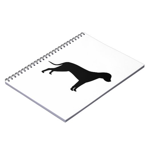 Hunde-Silhouette Notizblock (Linke Seite)