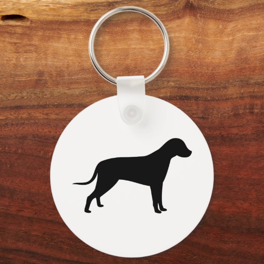 Hunde-Silhouette Schlüsselanhänger (Vorderseite)