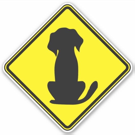 Hunde Silhouette Süße Tier Art Hund Clipart Warnun Aufkleber (Vorderseite)