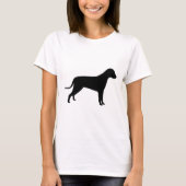 Hunde-Silhouette T-Shirt (Vorderseite)