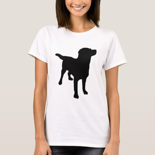 Hunde-Silhouette T-Shirt (Vorderseite)