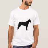 Hunde-Silhouette T-Shirt (Vorderseite)