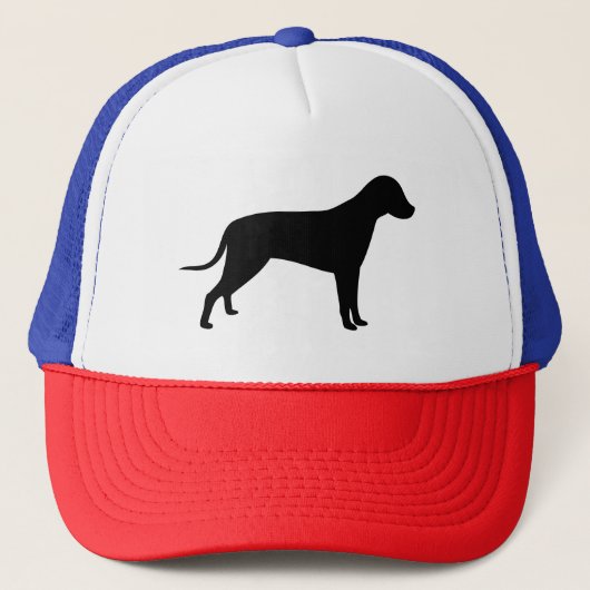 Hunde-Silhouette Truckerkappe (Vorderseite)
