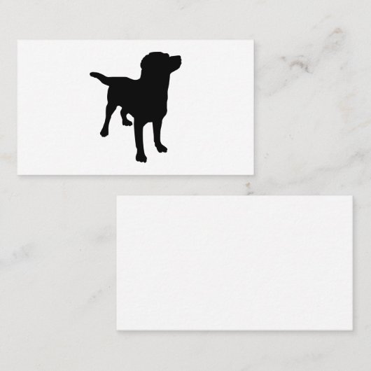 Hunde-Silhouette Visitenkarte (Vorne/Hinten)