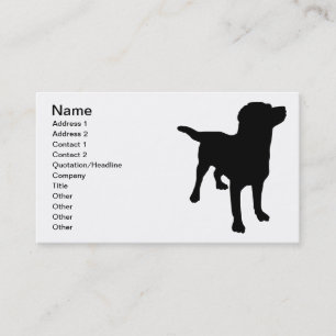Hunde-Silhouette Visitenkarte