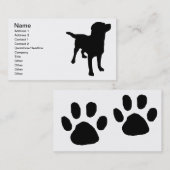 Hunde-Silhouette Visitenkarte (Vorne/Hinten)