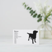 Hunde-Silhouette Visitenkarte (Stehend Vorderseite)