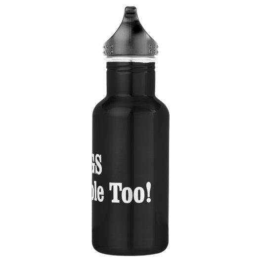 Hunde sind auch Menschen! Edelstahlflasche (Rechts)