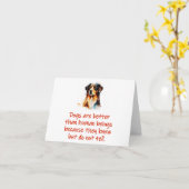 Hunde sind besser als Menschen Karte (Gelbe Blume)