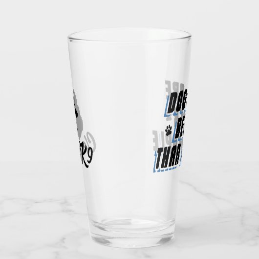 Hunde sind besser [blau/blau] glas (Rechts)