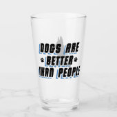 Hunde sind besser [blau/blau] glas (Vorderseite)