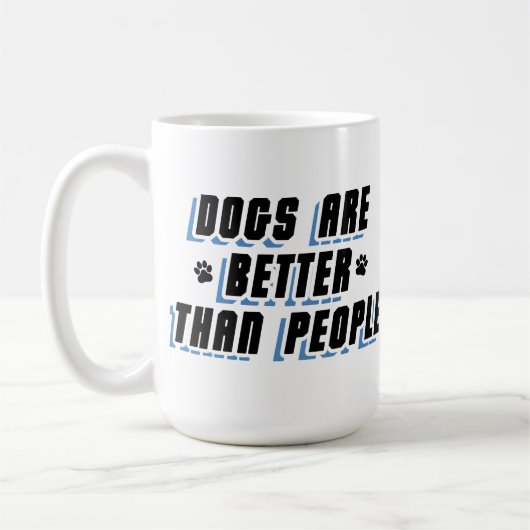 Hunde sind besser [blau/blau] kaffeetasse (Links)