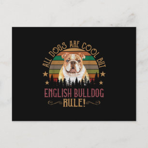 Hunde sind Cool, aber englische Bulldog Curs regie Feiertagspostkarte