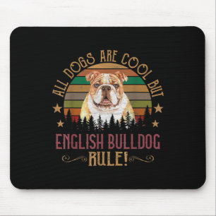 Hunde sind Cool, aber englische Bulldog Curs regie Mousepad
