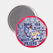 Hunde sind das beste Freundschaftsmagazin für Männ Magnet (Vorderseite/Rückseite)