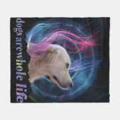 Hunde sind das ganze Leben lang farbenfroh Fleecedecke (Vorderseite (Horizontal))