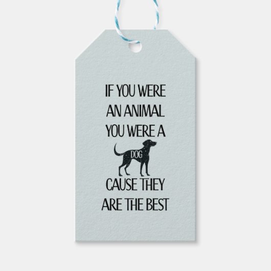 Hunde sind die besten - Geschenkstempel Geschenkanhänger (Vorderseite)