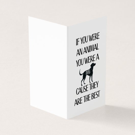 Hunde sind die besten. Perfekte Karte für den Hund (Vorderseite)