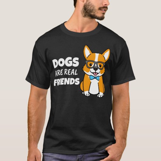 Hunde sind echte Freunde T-Shirt (Vorderseite)