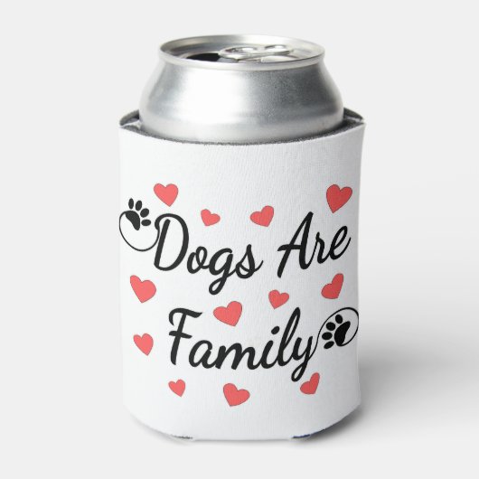 Hunde sind Familientypografie für Hundeliebhaber Dosenkühler (Kanne Vorderseite)