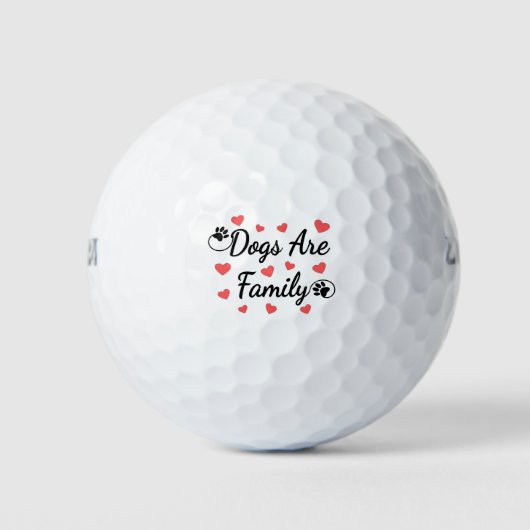 Hunde sind Familientypografie für Hundeliebhaber Golfball (Vorderseite)