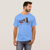 Hunde sind Freunde Retro T-Shirt (Vorne ganz)