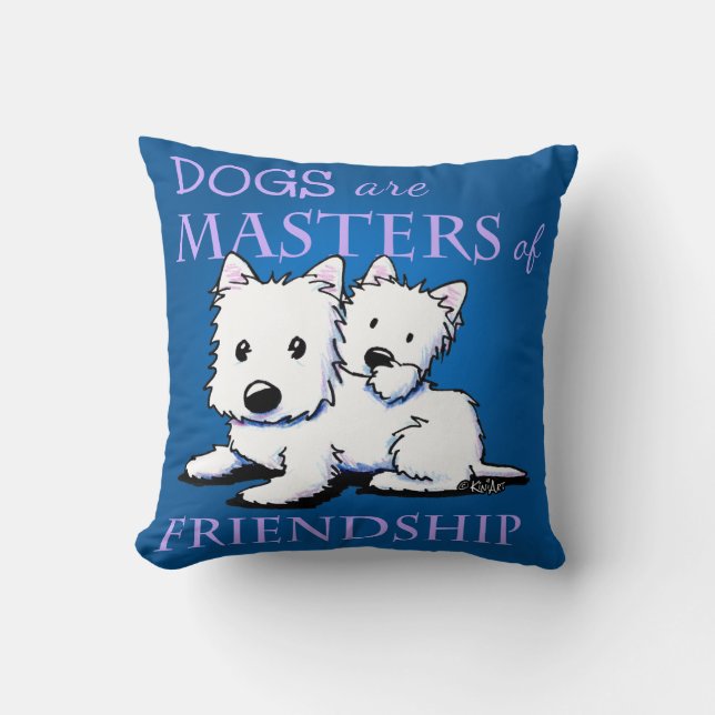 Hunde sind ... Freundschaft KiniArt Pillow Kissen (Vorderseite)