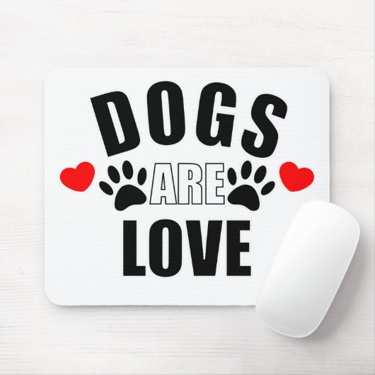 Hunde sind Liebe Mousepad (Mit Mouse)