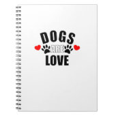Hunde sind Liebe Notizblock (Vorderseite)